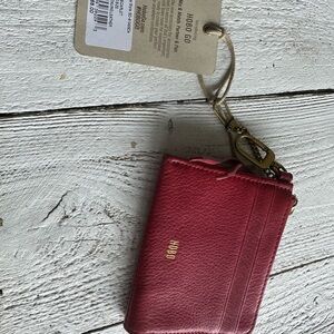 Hobo credit card holder/keyring w/slots for cards, section for cash too nwt